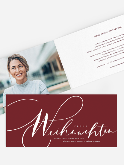 Geschäftliche Weihnachtskarte Simple Christmas