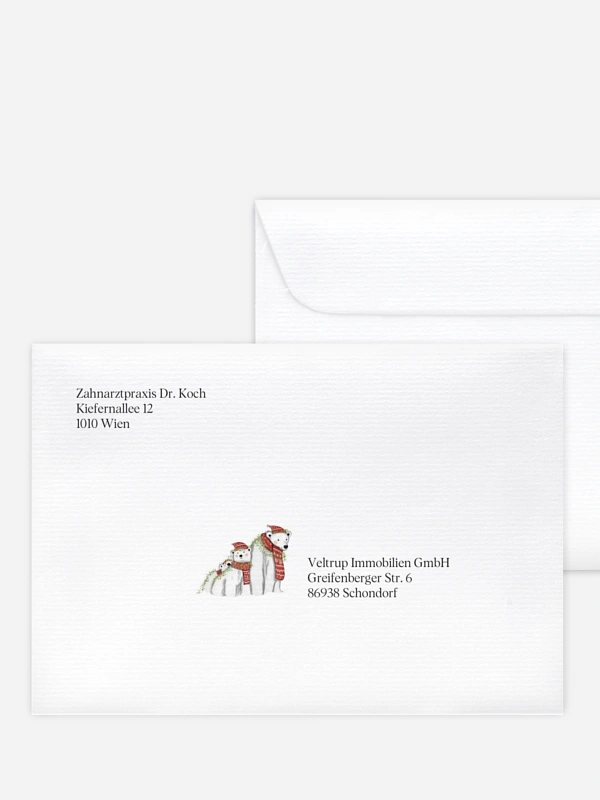 Eisbärenfamilie Kraftpapier