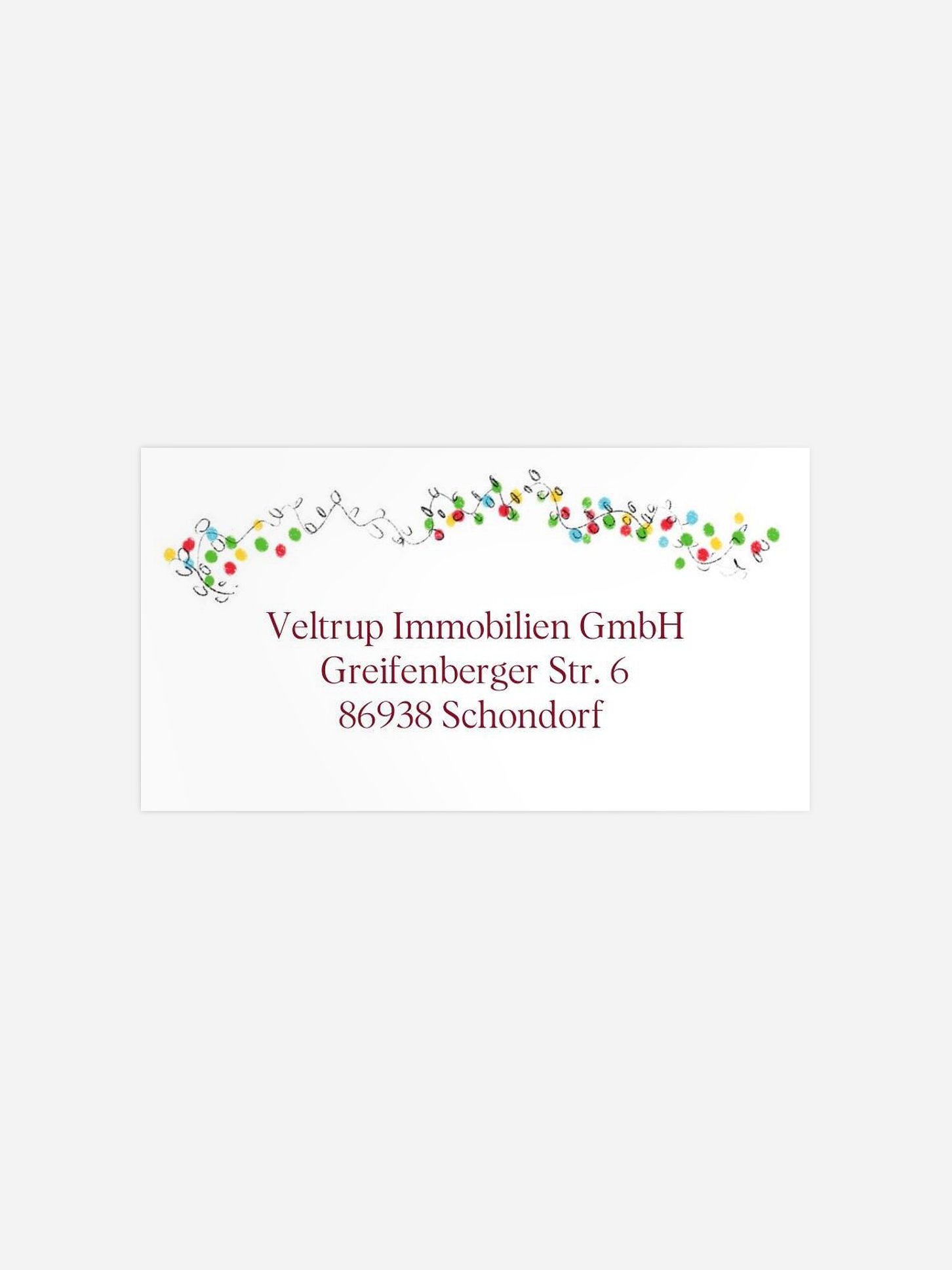 Empfängeraufkleber geschäftl. Weihnachten Eisbärenfamilie Kraftpapier