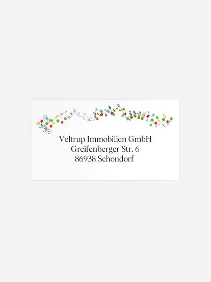 Empfängeraufkleber geschäftl. Weihnachten Eisbärenfamilie Kraftpapier