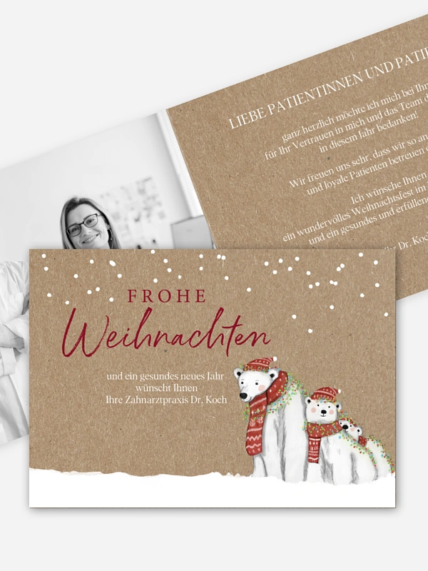 Eisbärenfamilie Kraftpapier