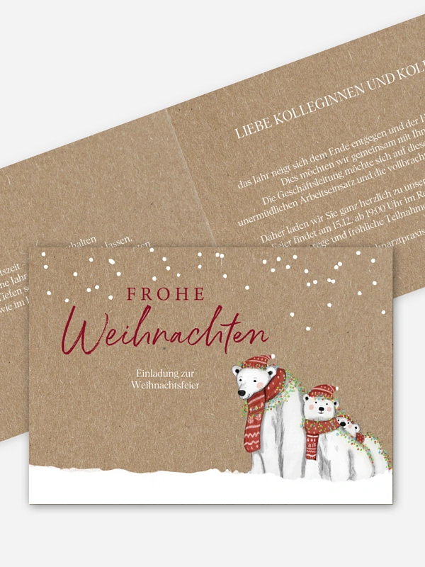 Eisbärenfamilie Kraftpapier