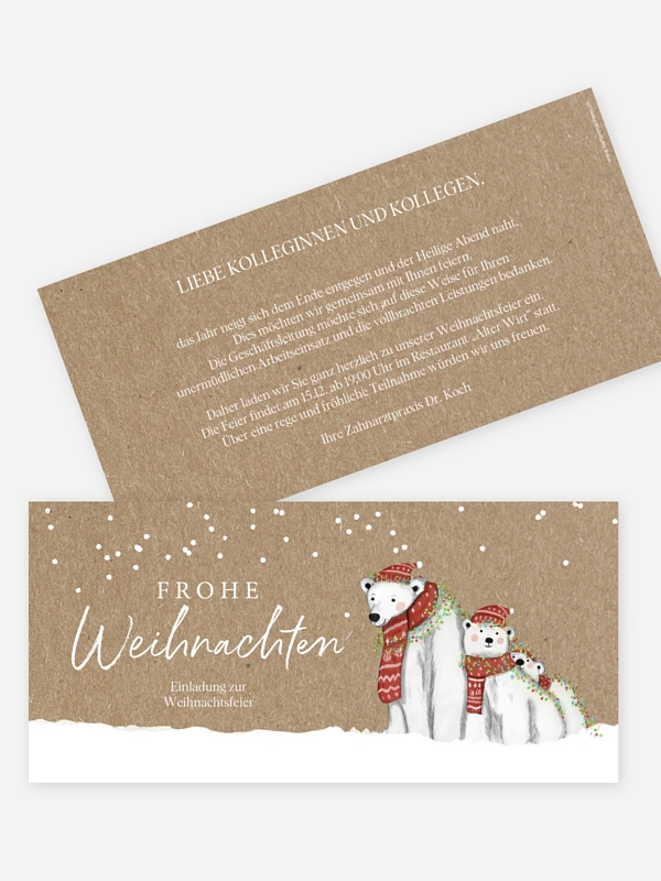 Eisbärenfamilie Kraftpapier