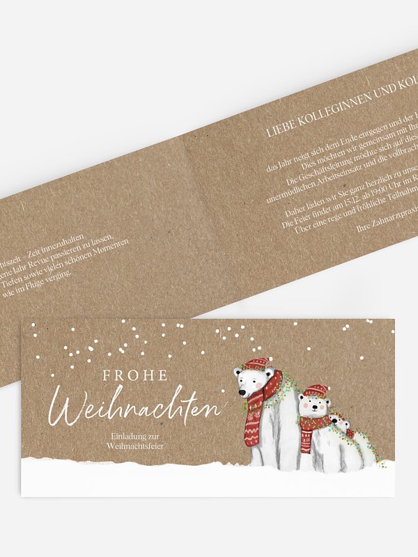 Eisbärenfamilie Kraftpapier
