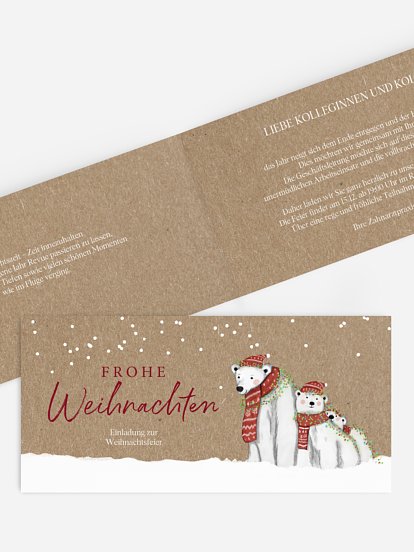 Eisbärenfamilie Kraftpapier Eisbärenfamilie Kraftpapier