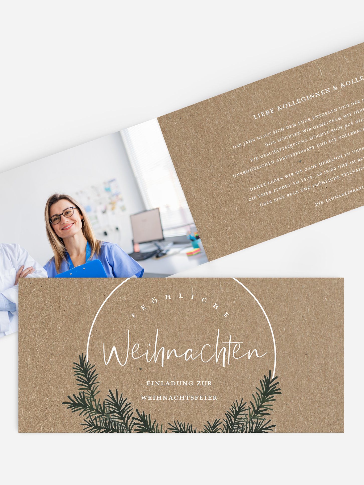 Weihnachtsfeier Christmas Hoop Kraftpapier