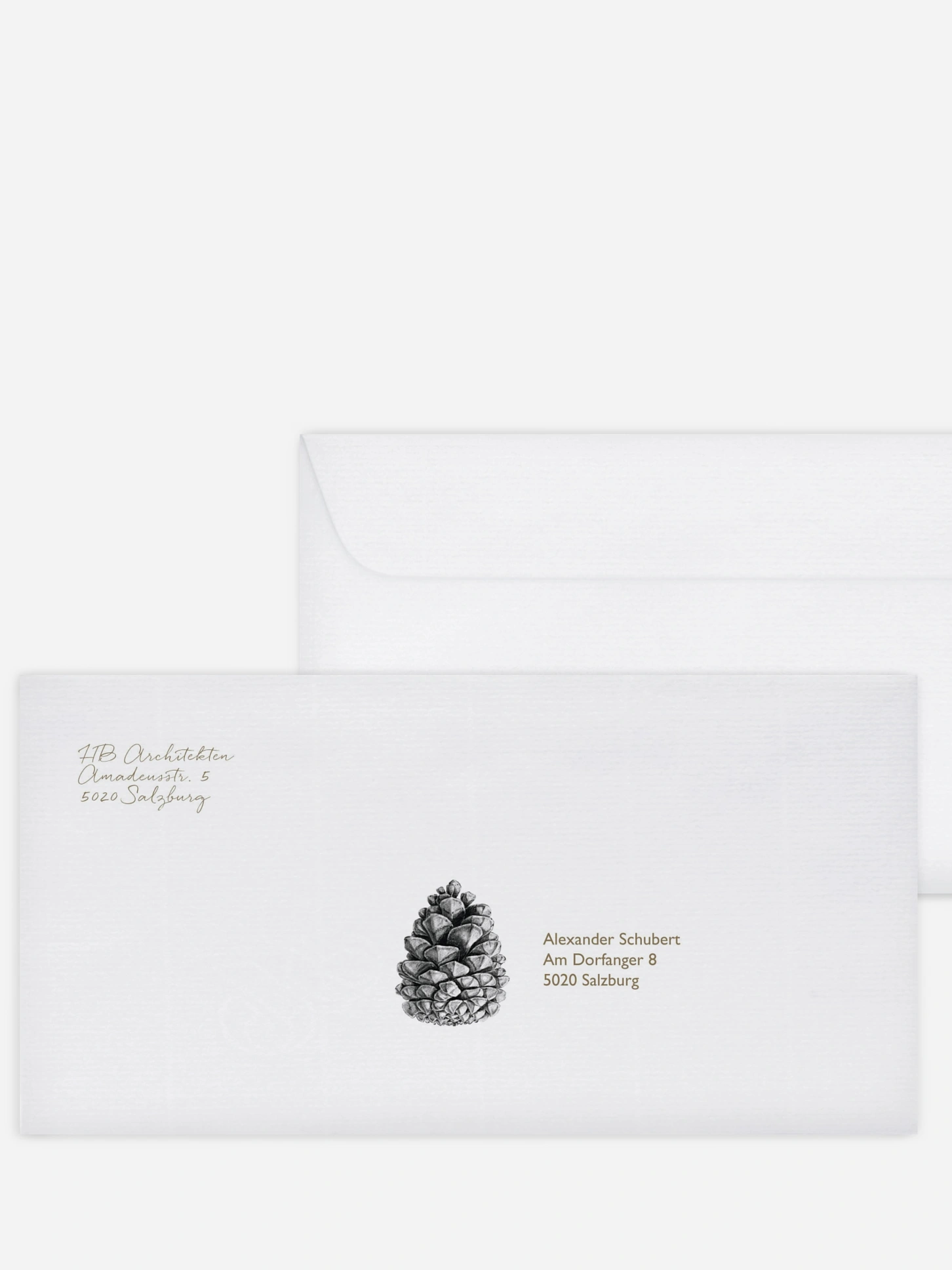 Bedruckte Umschläge geschäftl. Weihnachten Pinecone Ornament