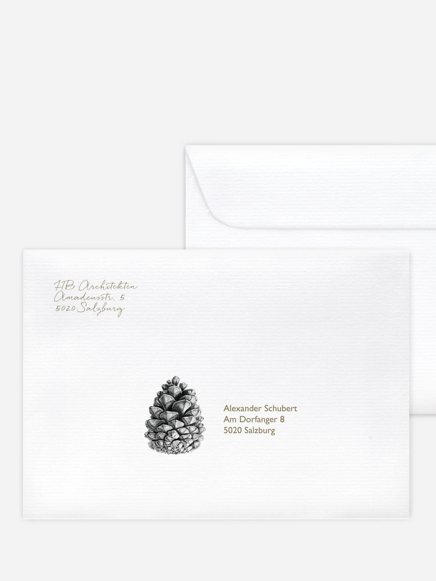Bedruckte Umschläge geschäftl. Weihnachten Pinecone Ornament