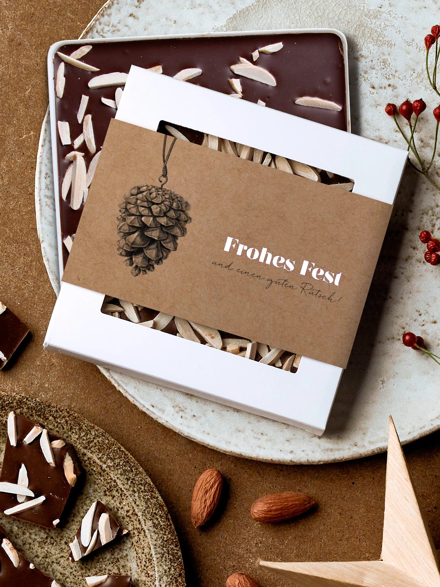 Schokobox geschäftlich Pinecone Ornament