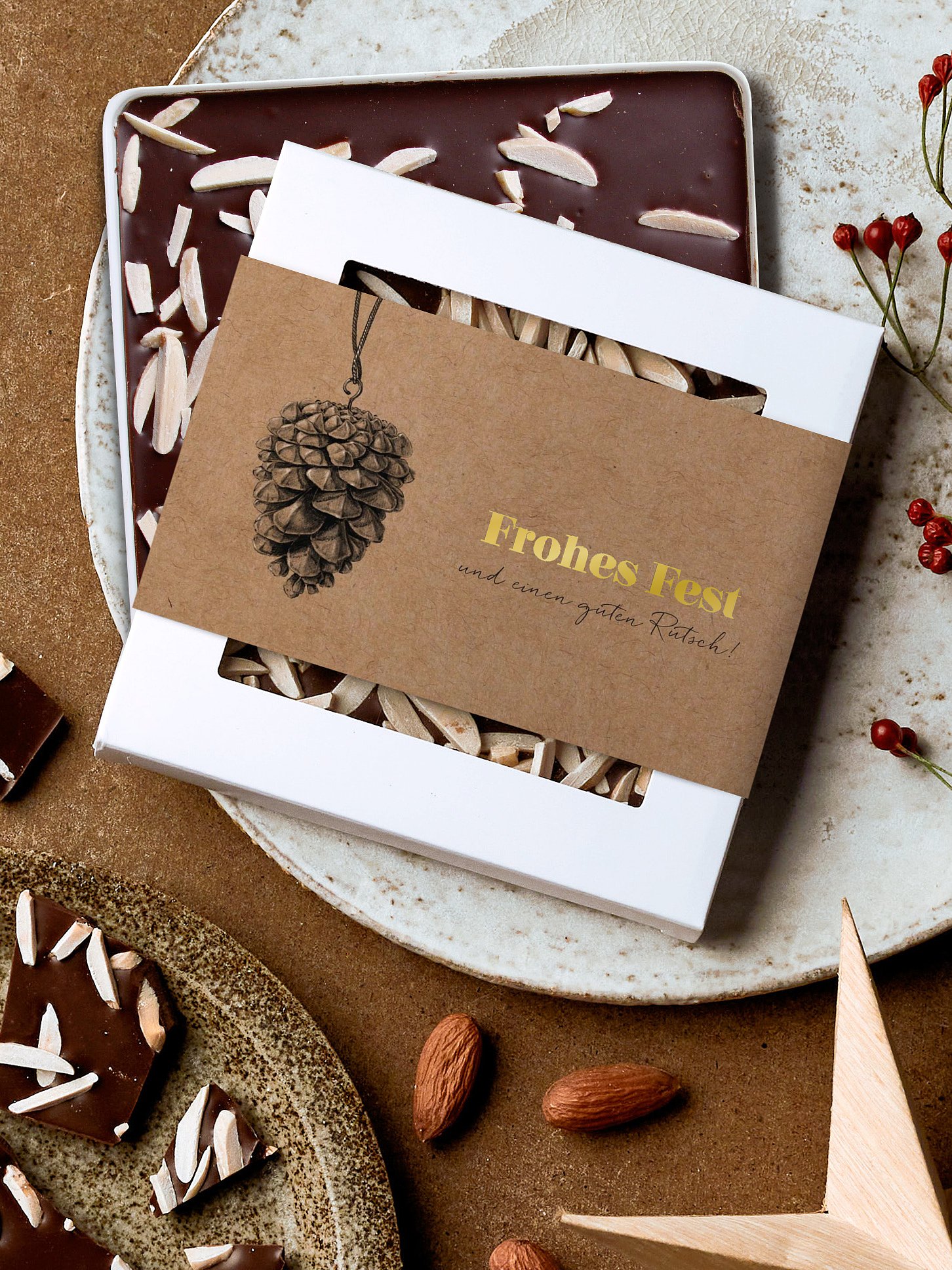 Schokobox geschäftlich Pinecone Ornament