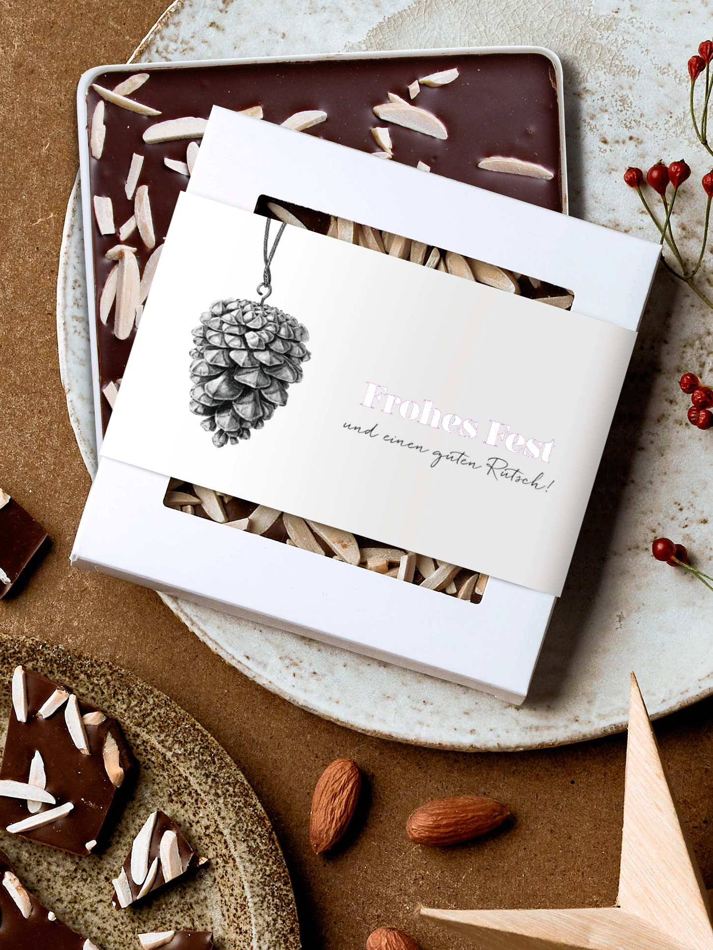 Schokobox geschäftlich Pinecone Ornament