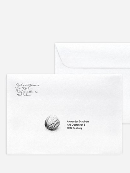 Bedruckte Umschläge geschäftl. Weihnachten Walnut