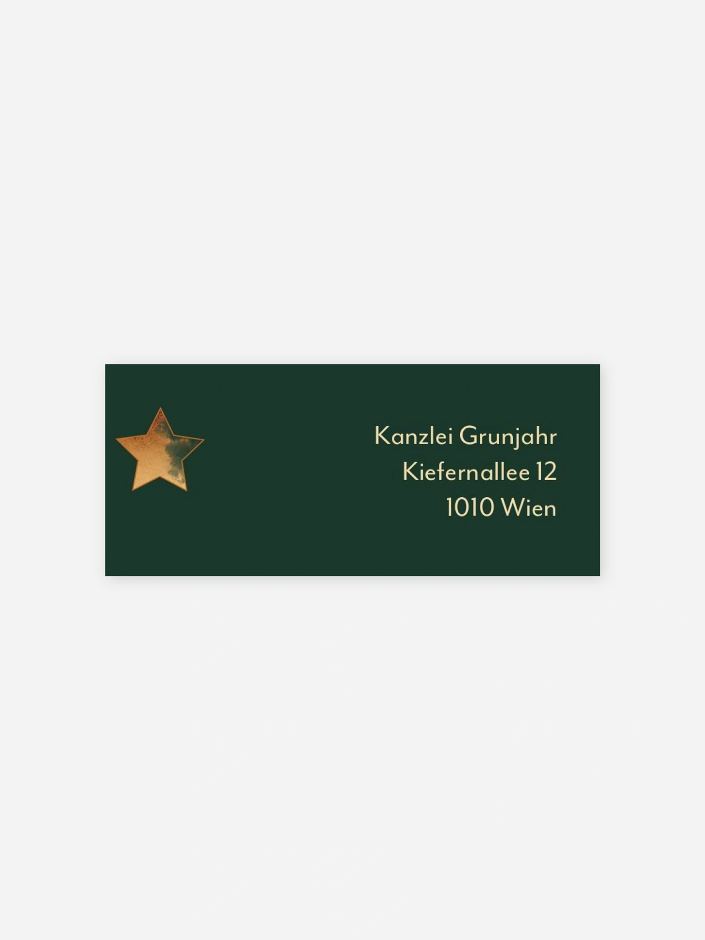 Absenderaufkleber geschäftl. Weihnachten Sternzauber (gestanzt)