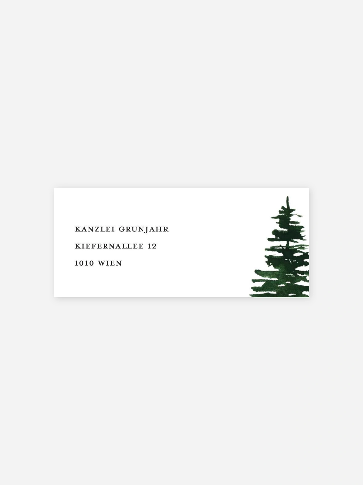 Absenderaufkleber geschäftl. Weihnachten Abstract Trees Kraftpapier
