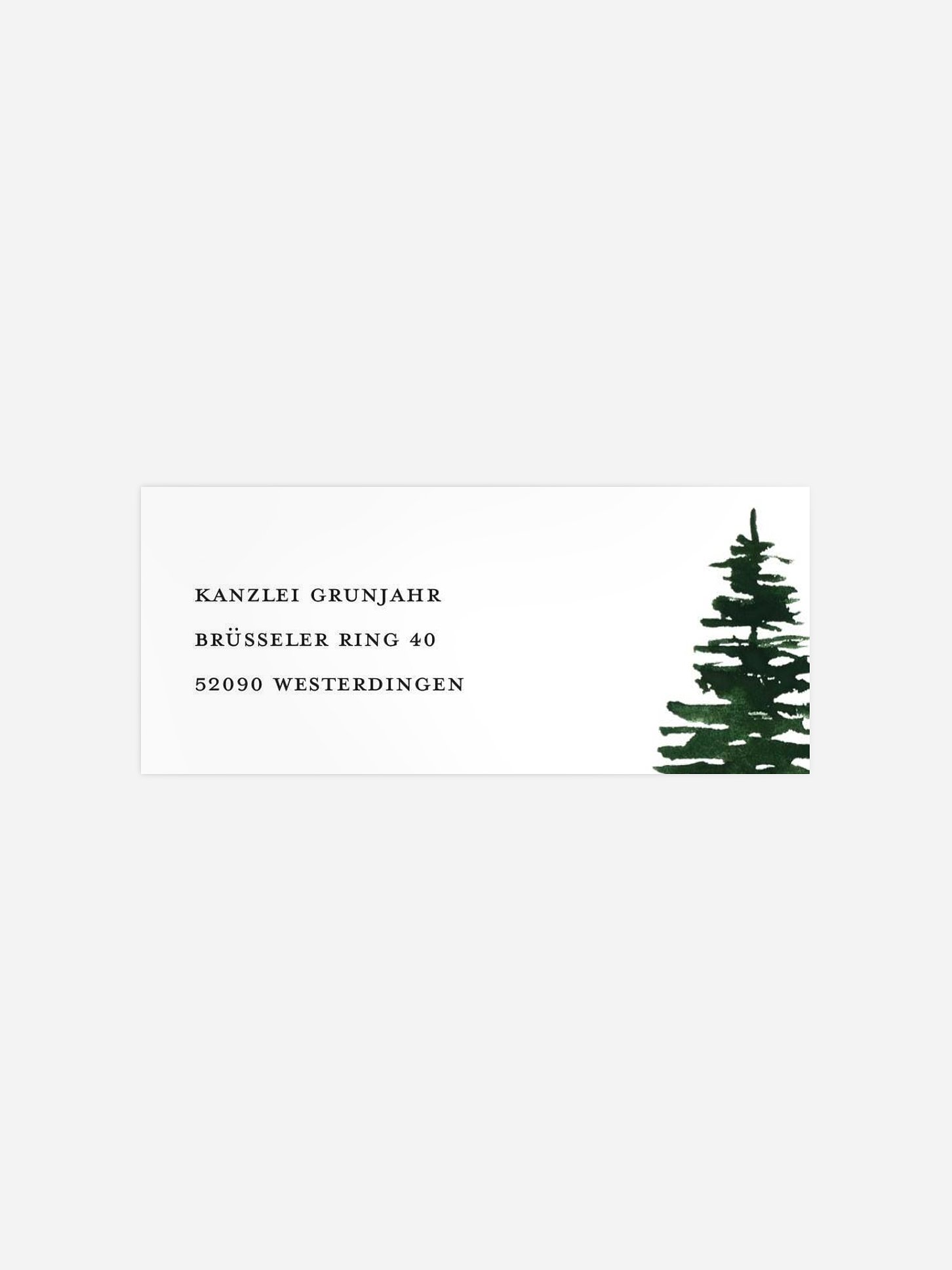 Absenderaufkleber geschäftl. Weihnachten Abstract Trees Kraftpapier