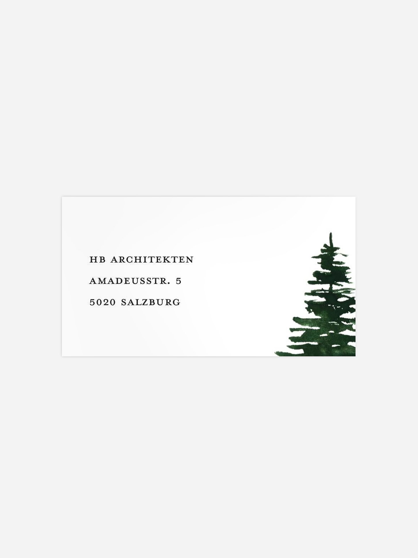 Empfängeraufkleber geschäftl. Weihnachten Abstract Trees Kraftpapier