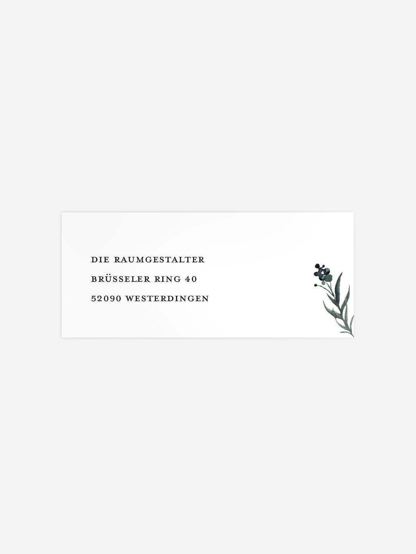 Absenderaufkleber geschäftl. Weihnachten Pine Wreath