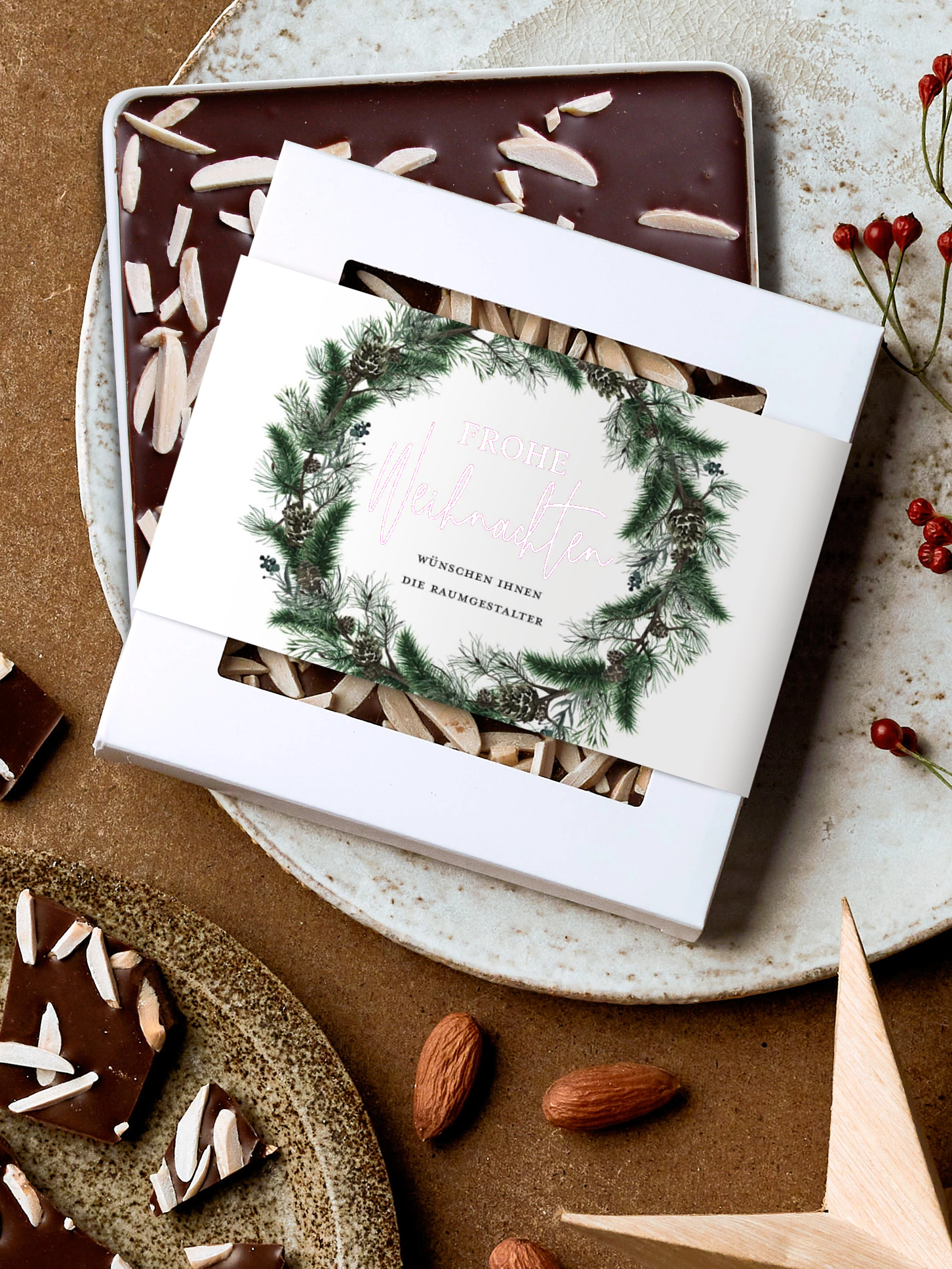 Schokobox geschäftlich Pine Wreath