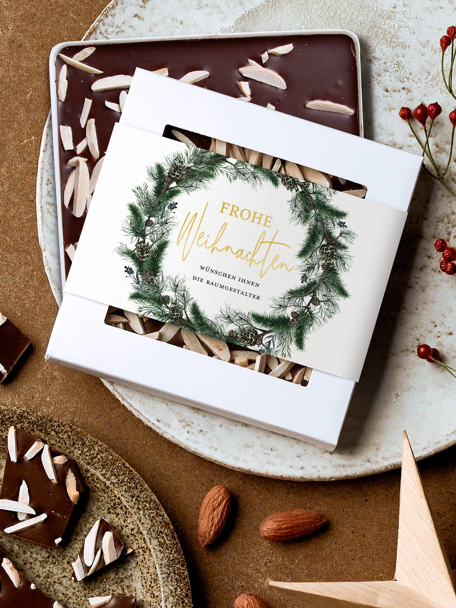Schokobox geschäftlich Pine Wreath