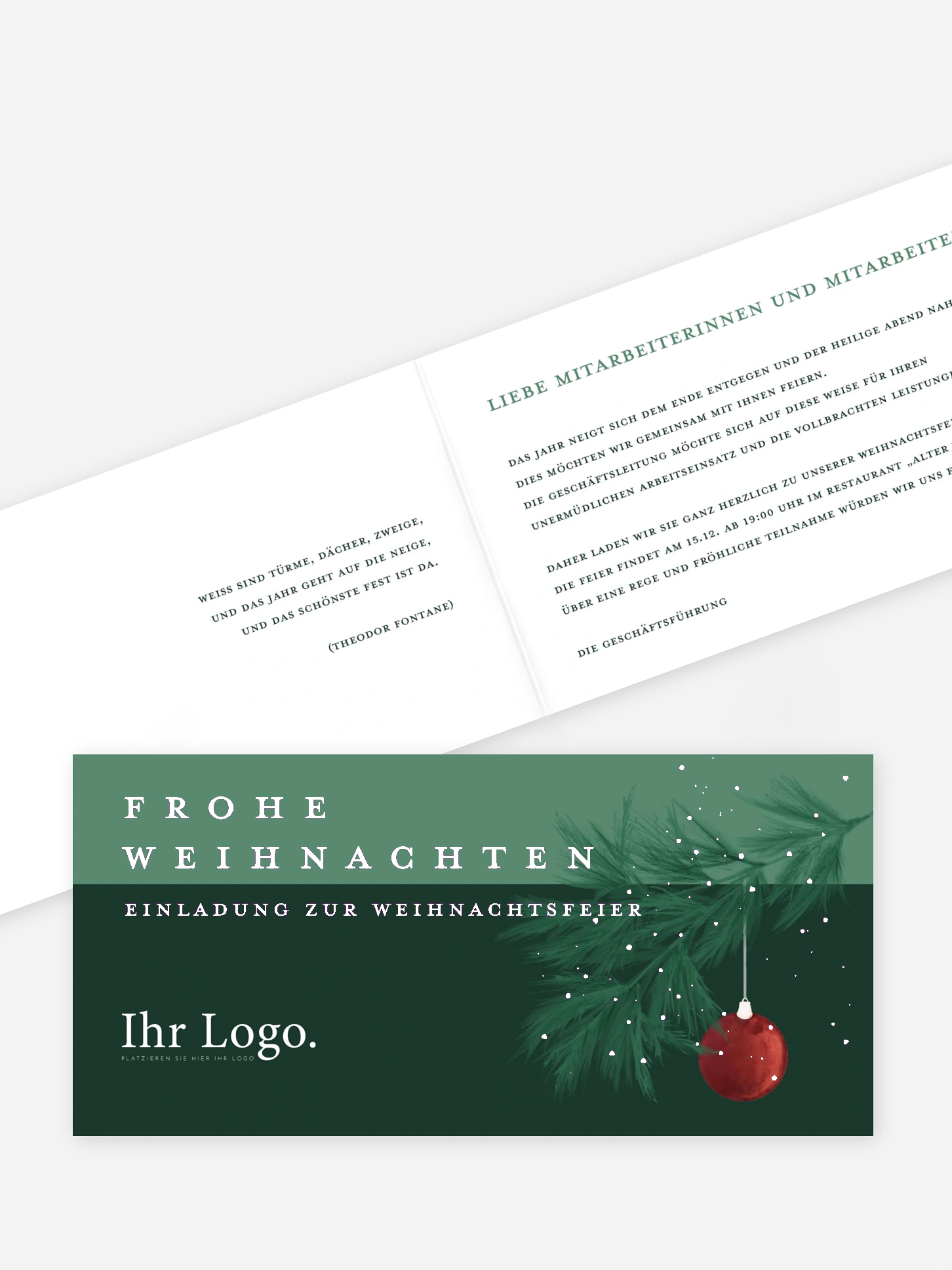 Weihnachtsfeier Geschmückt