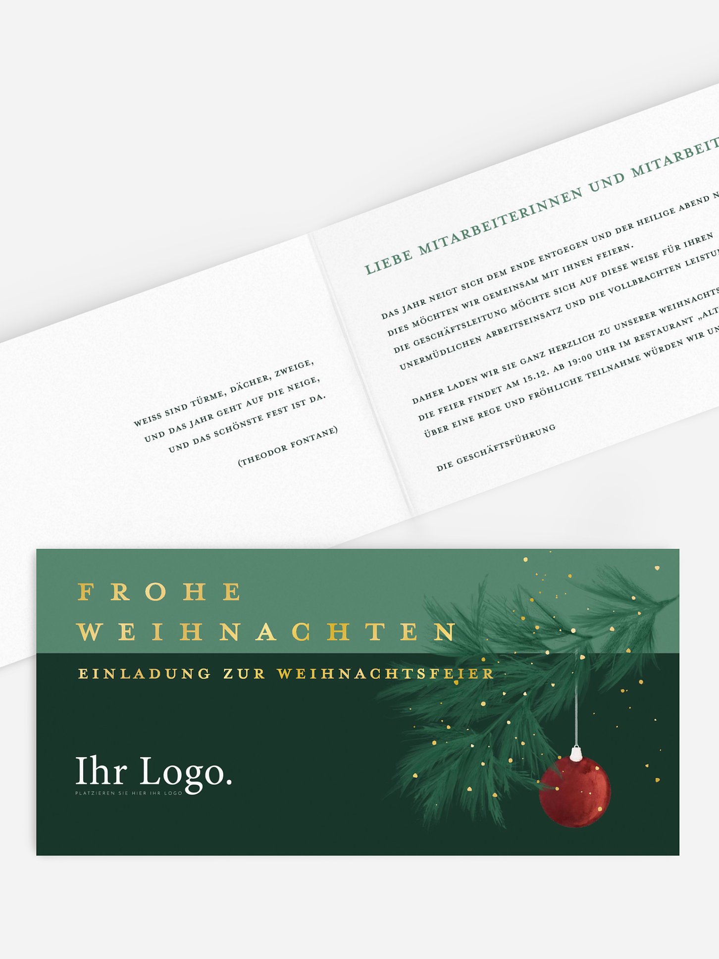 Weihnachtsfeier Geschmückt
