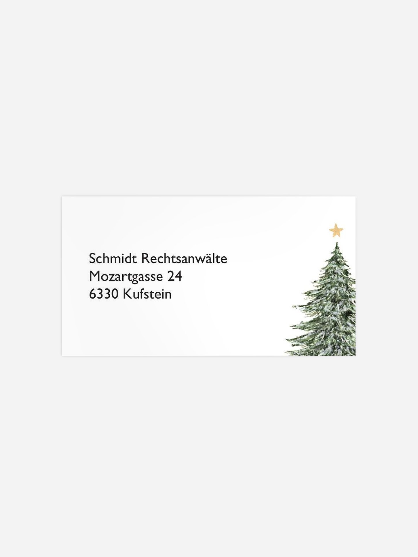 Empfängeraufkleber geschäftl. Weihnachten Christmas Lights