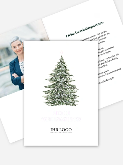 Geschäftliche Weihnachtskarte Christmas Lights