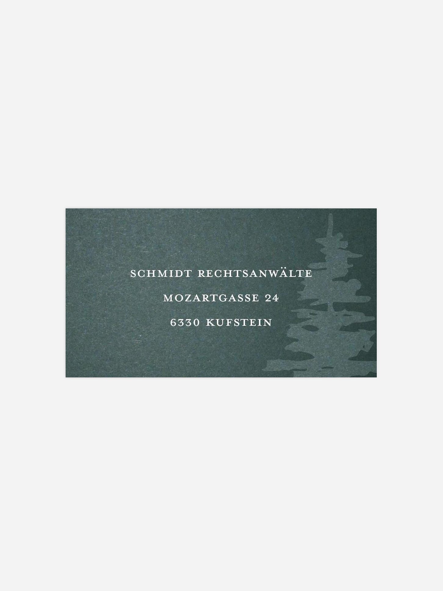 Empfängeraufkleber geschäftl. Weihnachten Classy Tree Sternstanze