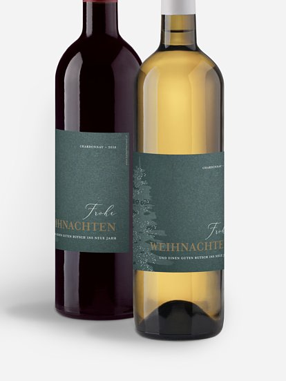 Flaschenetikett geschäftlich Classy Tree Sternstanze