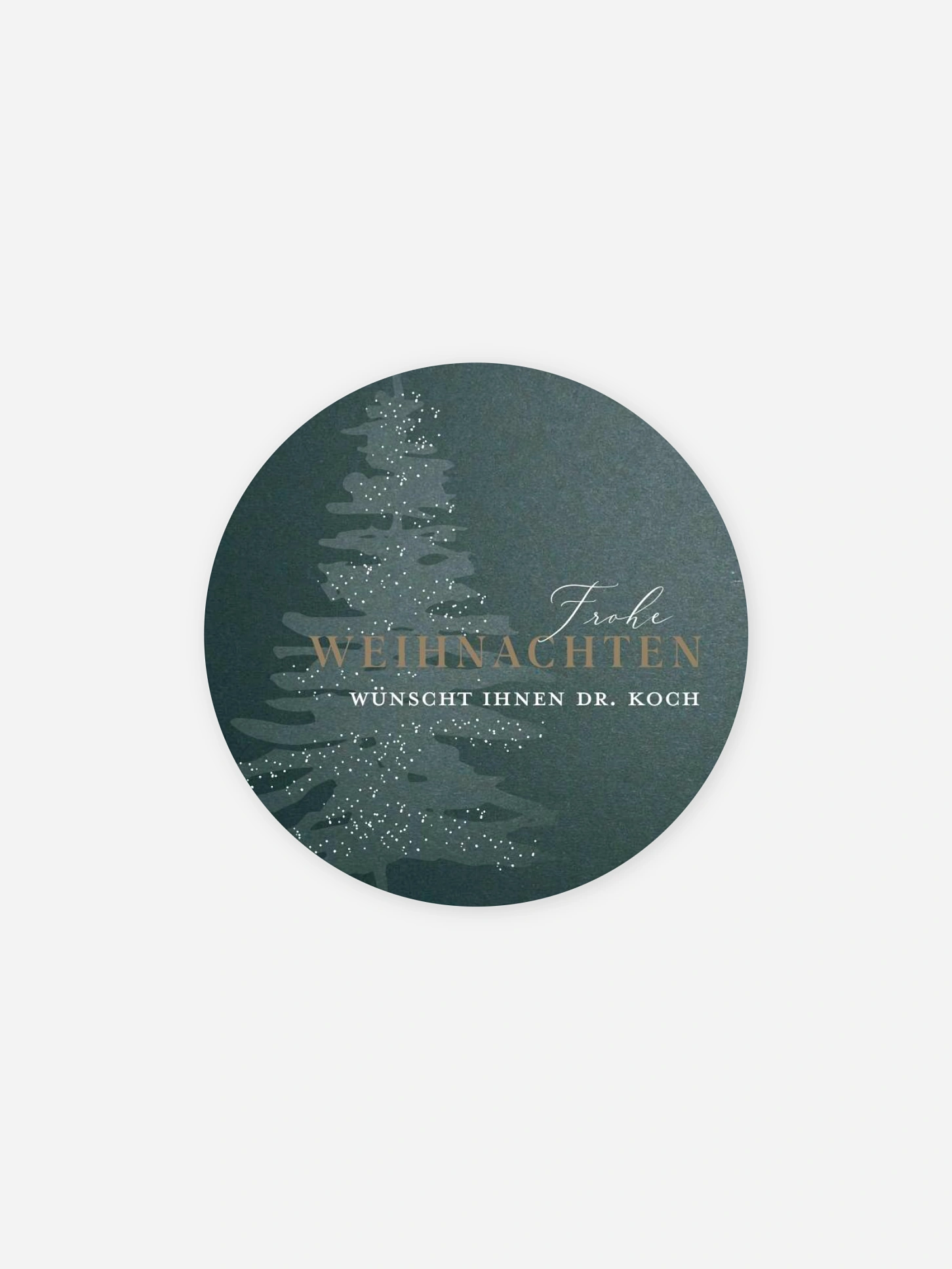 Geschenkaufkleber Geschäftlich Classy Tree Sternstanze