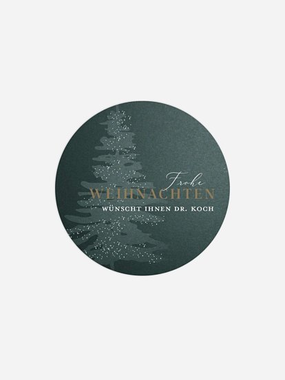 Geschenkaufkleber Geschäftlich Classy Tree Sternstanze