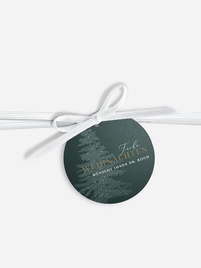 Geschenkanhänger Geschäftlich Classy Tree Sternstanze