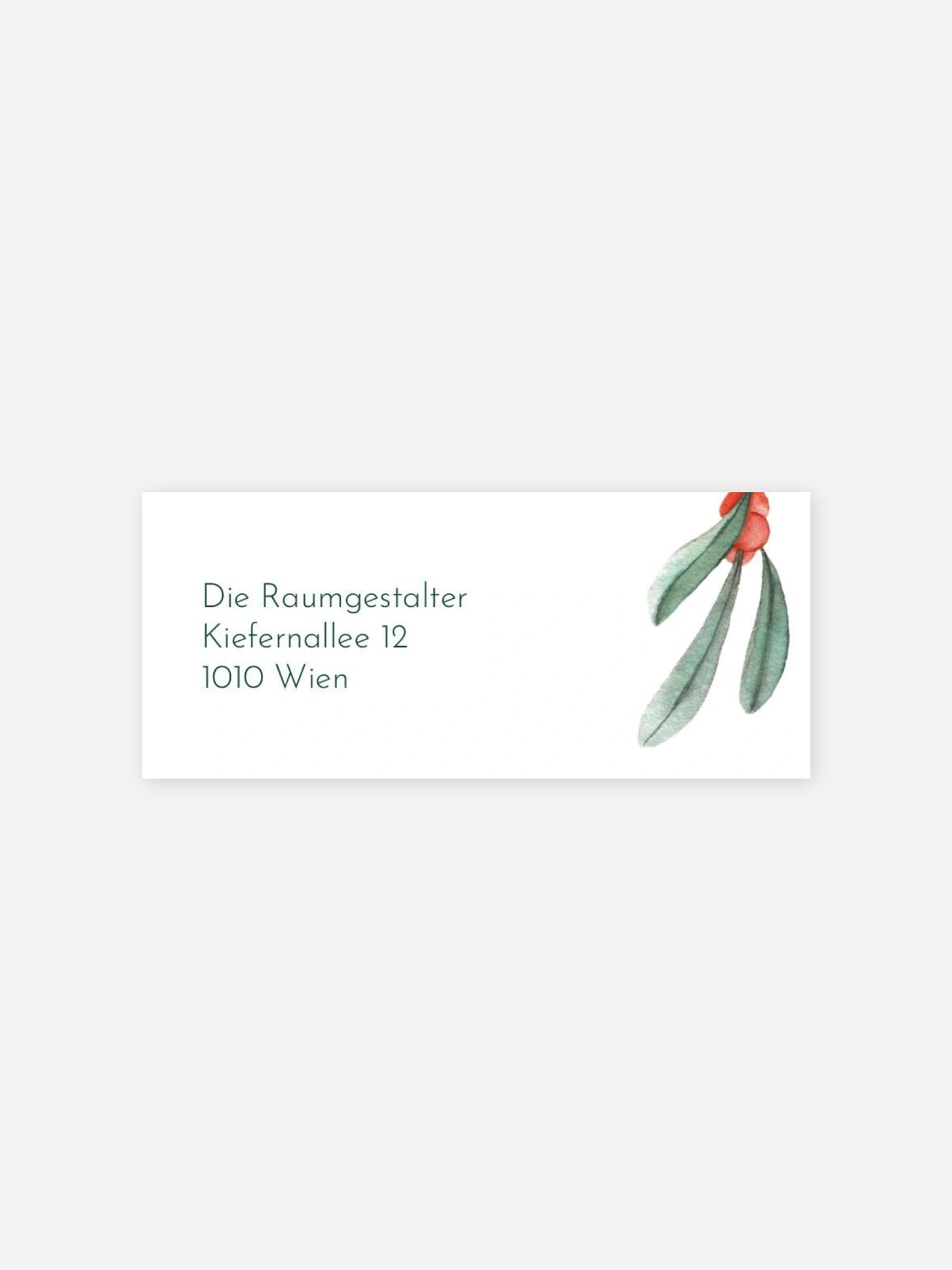 Absenderaufkleber geschäftl. Weihnachten Berries (gestanzt)