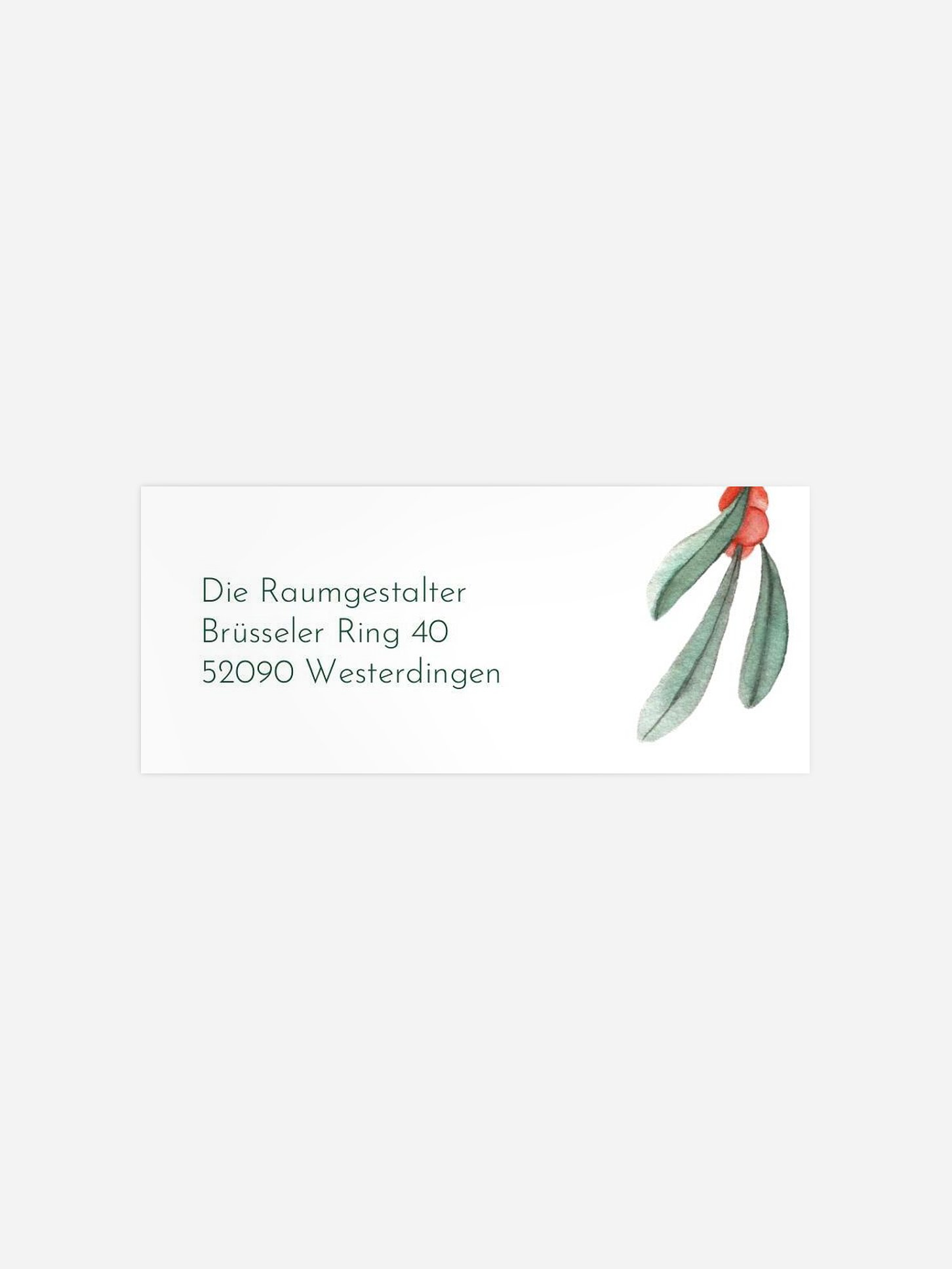 Absenderaufkleber geschäftl. Weihnachten Berries (gestanzt)