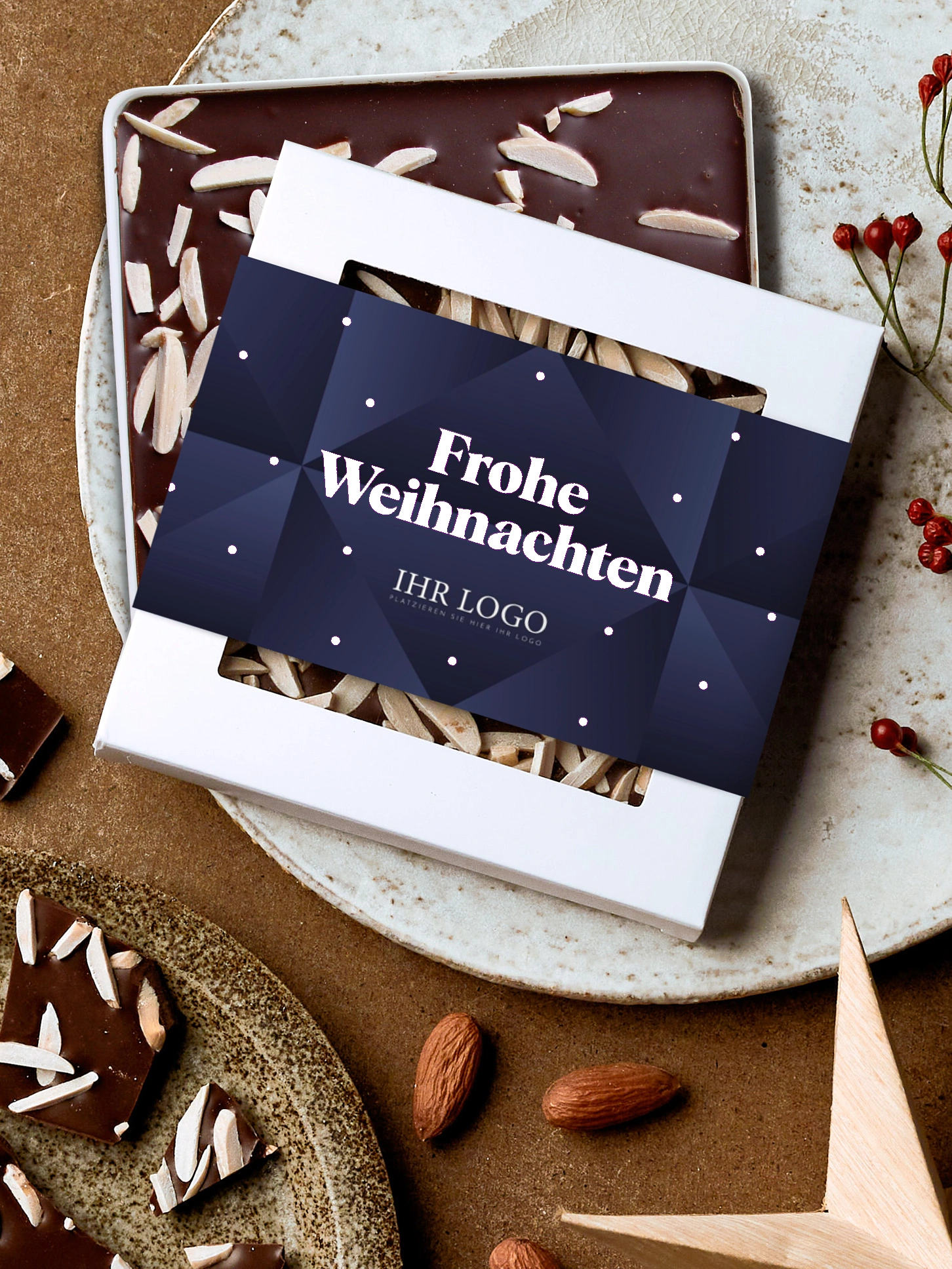 Schokobox geschäftlich Weihnachtsleuchten