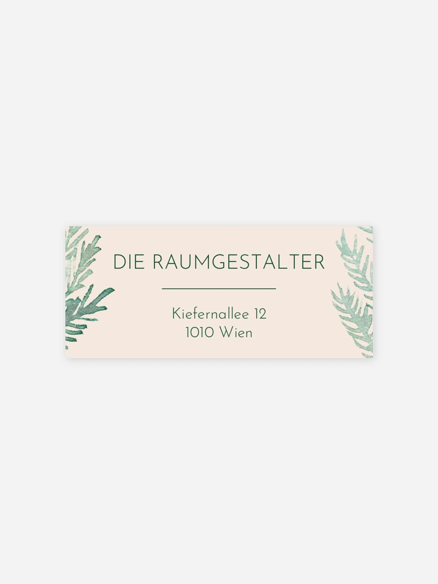Absenderaufkleber geschäftl. Weihnachten Xmas Greenery (gestanzt)