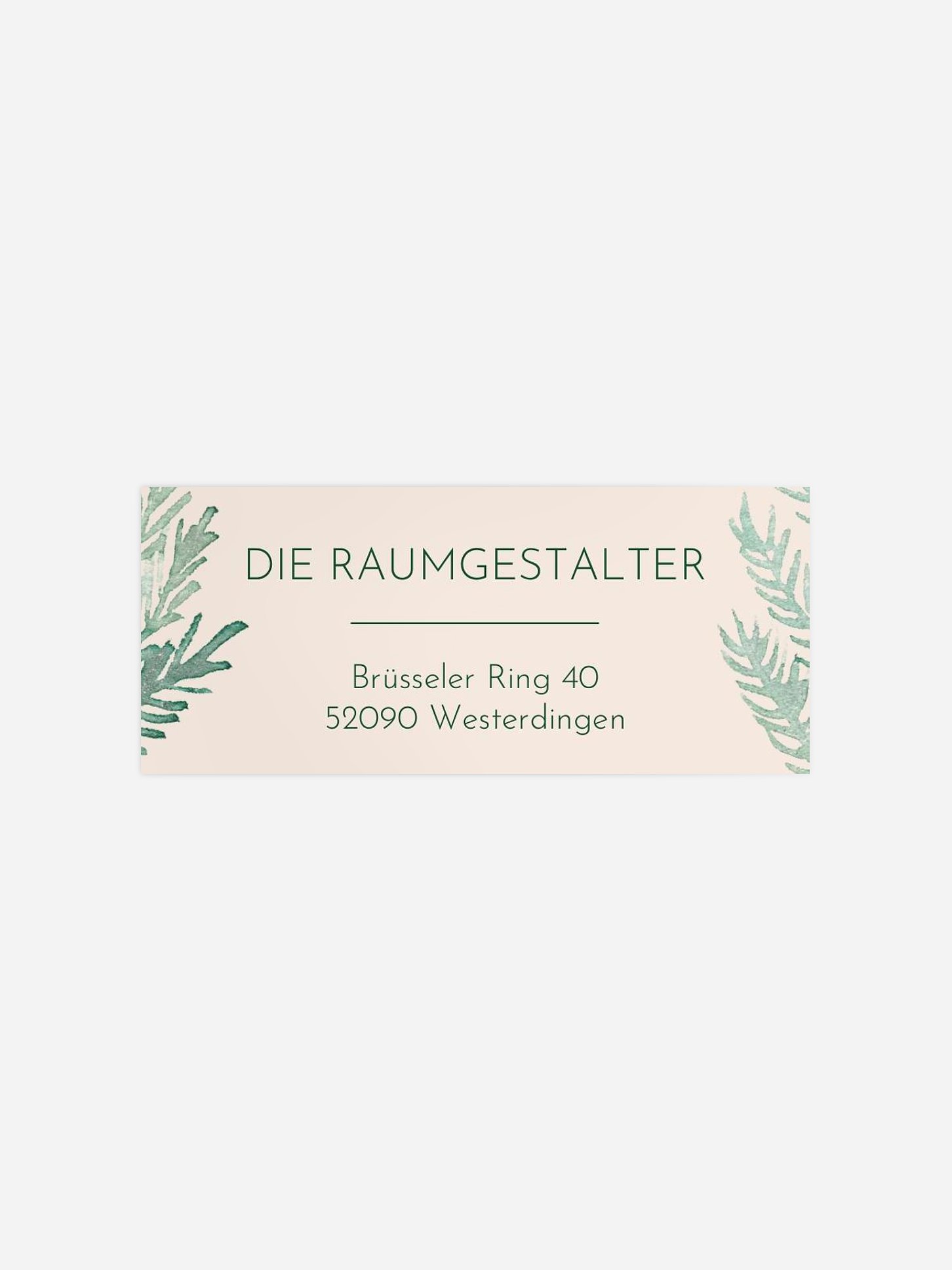Absenderaufkleber geschäftl. Weihnachten Xmas Greenery (gestanzt)