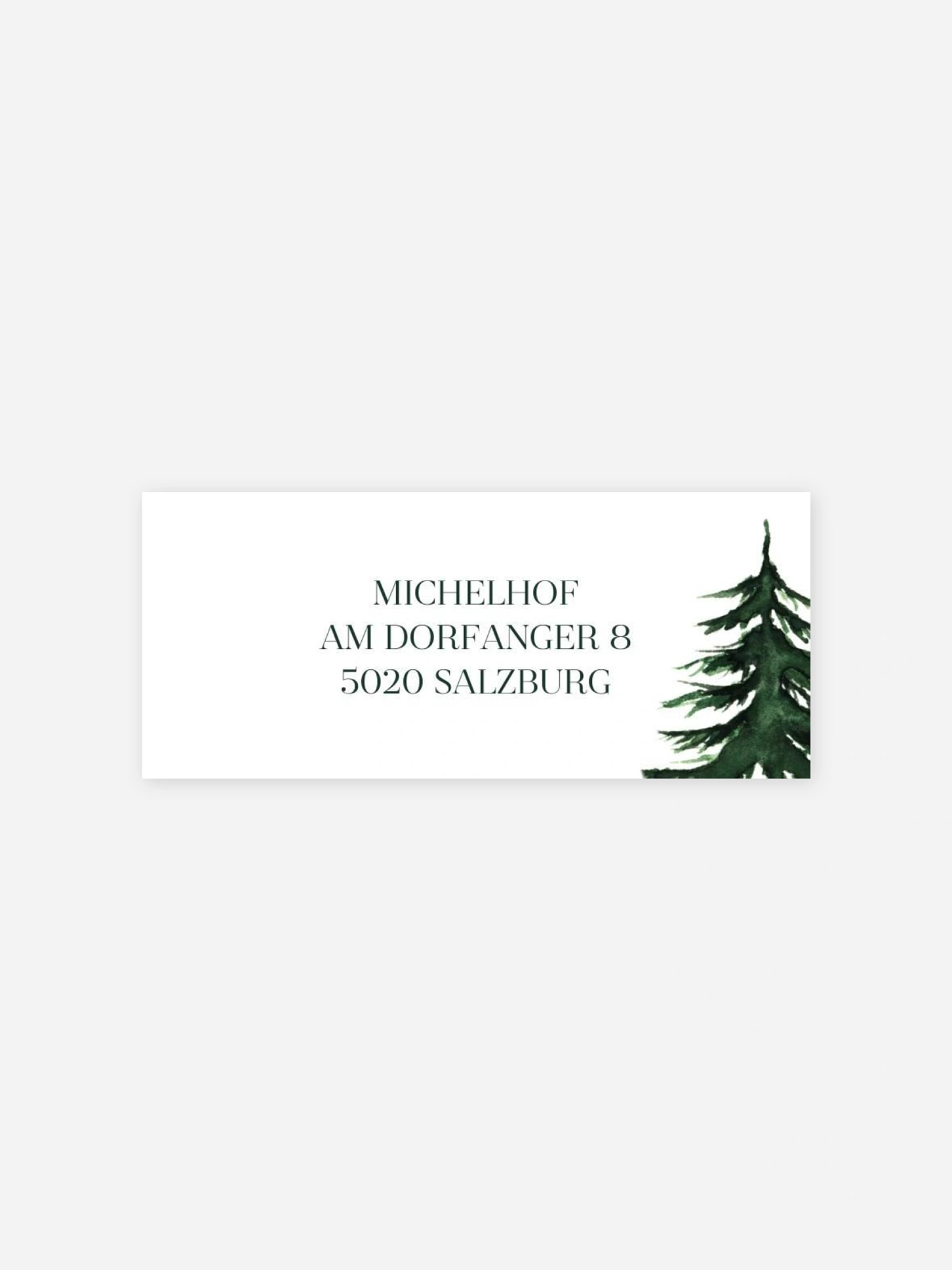 Absenderaufkleber geschäftl. Weihnachten Warm Wintertrees