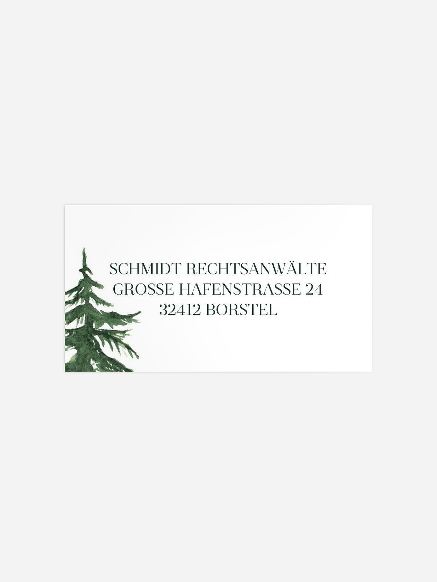 Empfängeraufkleber geschäftl. Weihnachten Warm Wintertrees