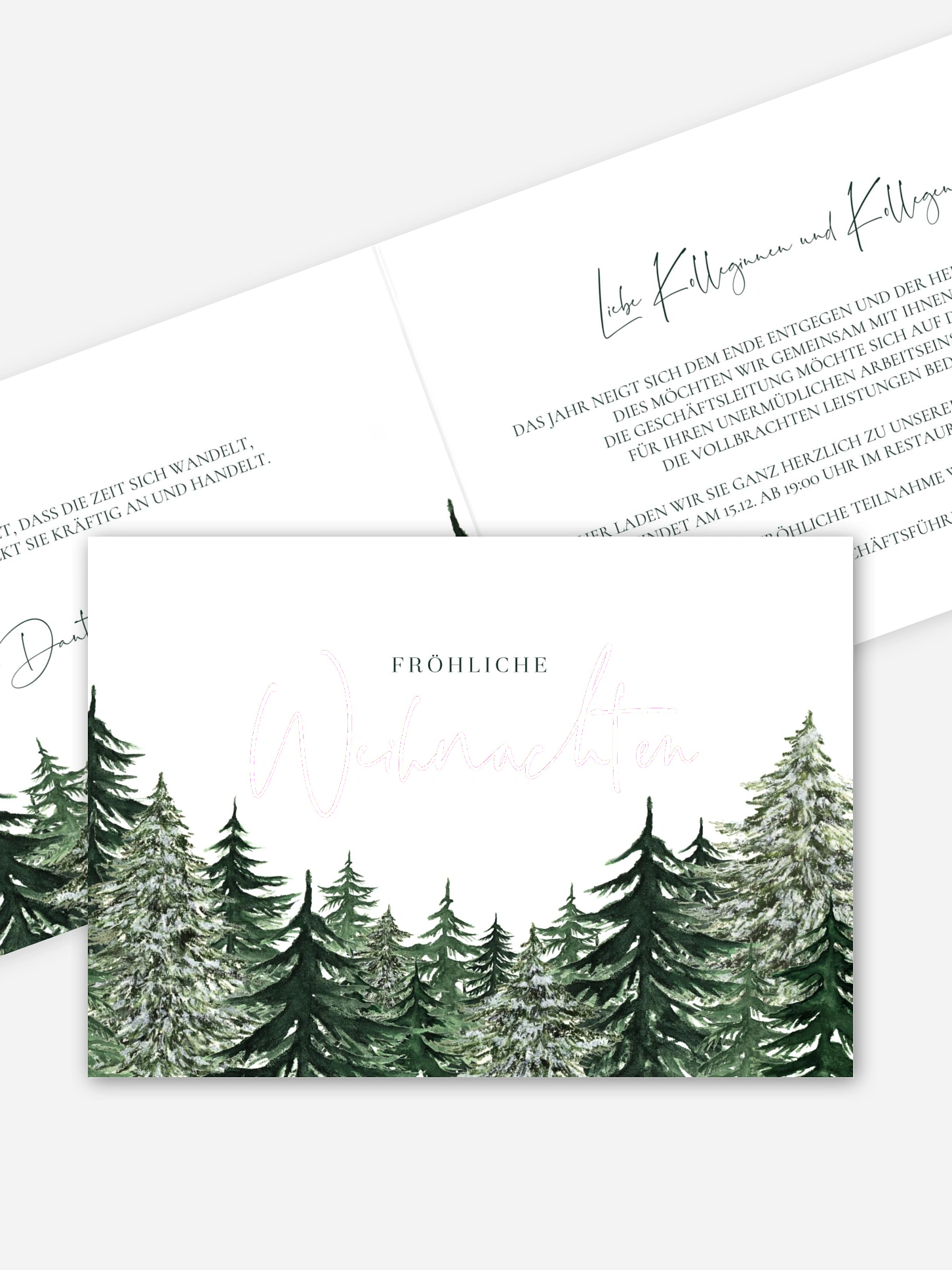 Weihnachtsfeier Warm Wintertrees