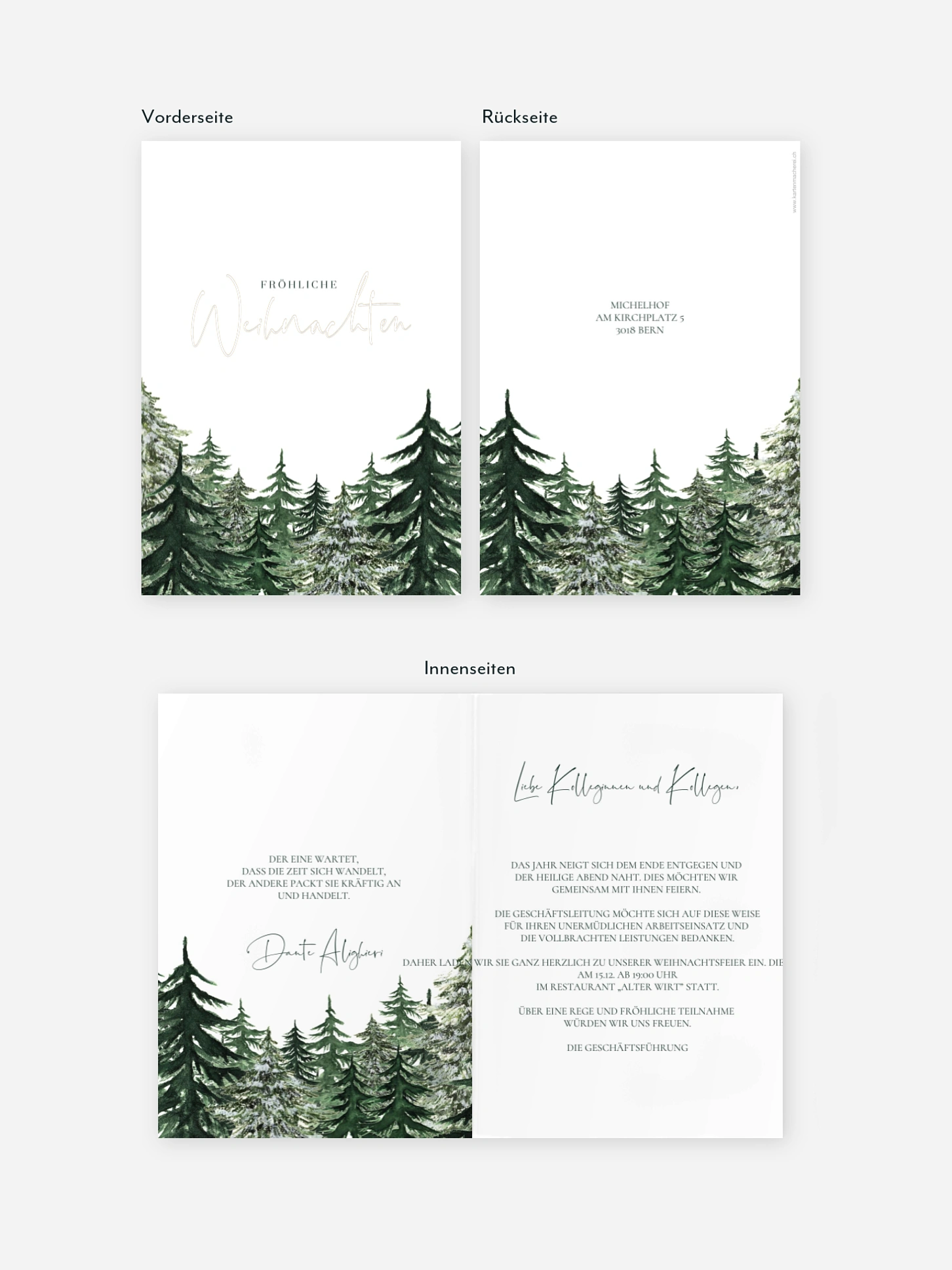 Weihnachtsfeier Warm Wintertrees