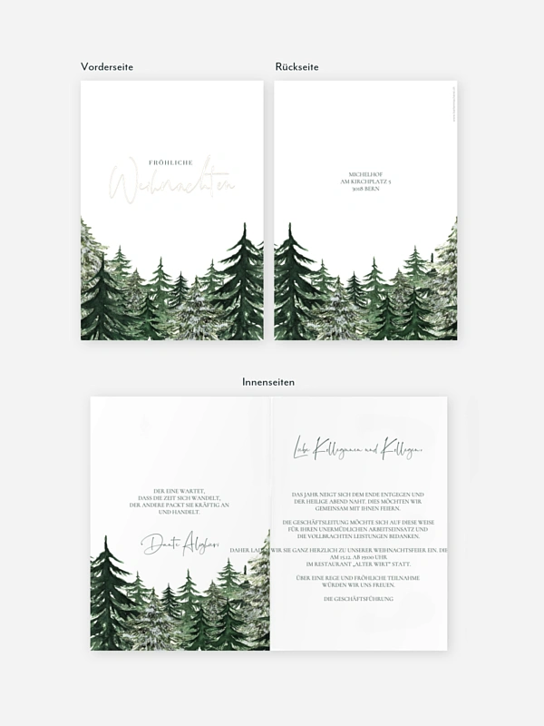 Weihnachtsfeier Warm Wintertrees