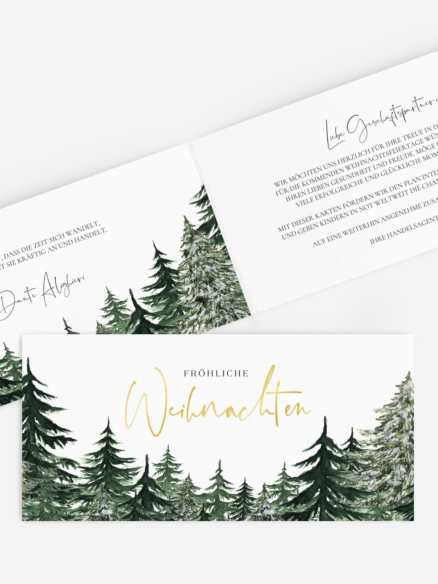 Spendenkarten Geschäftlich Warm Wintertrees