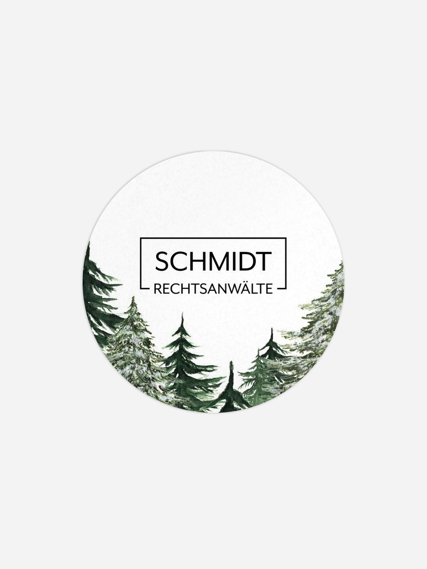 Geschenkaufkleber Geschäftlich Warm Wintertrees