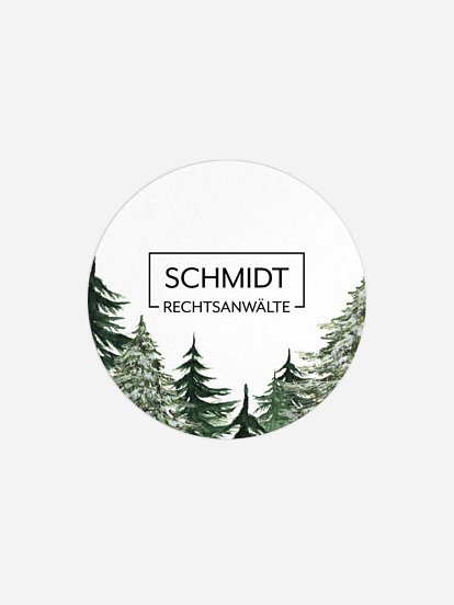 Geschenkaufkleber Geschäftlich Warm Wintertrees