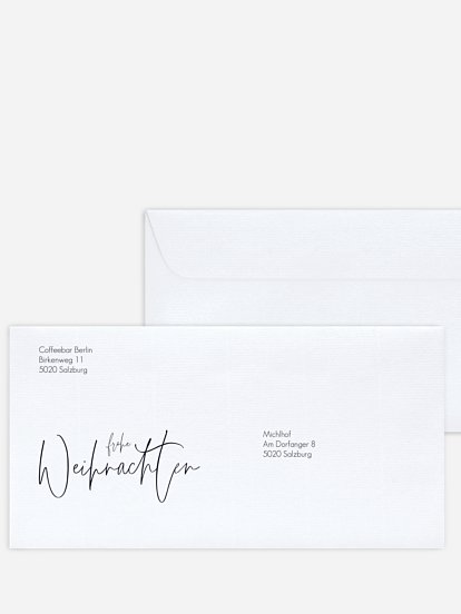 Bedruckte Umschläge geschäftl. Weihnachten Schwungvolle Weihnachten