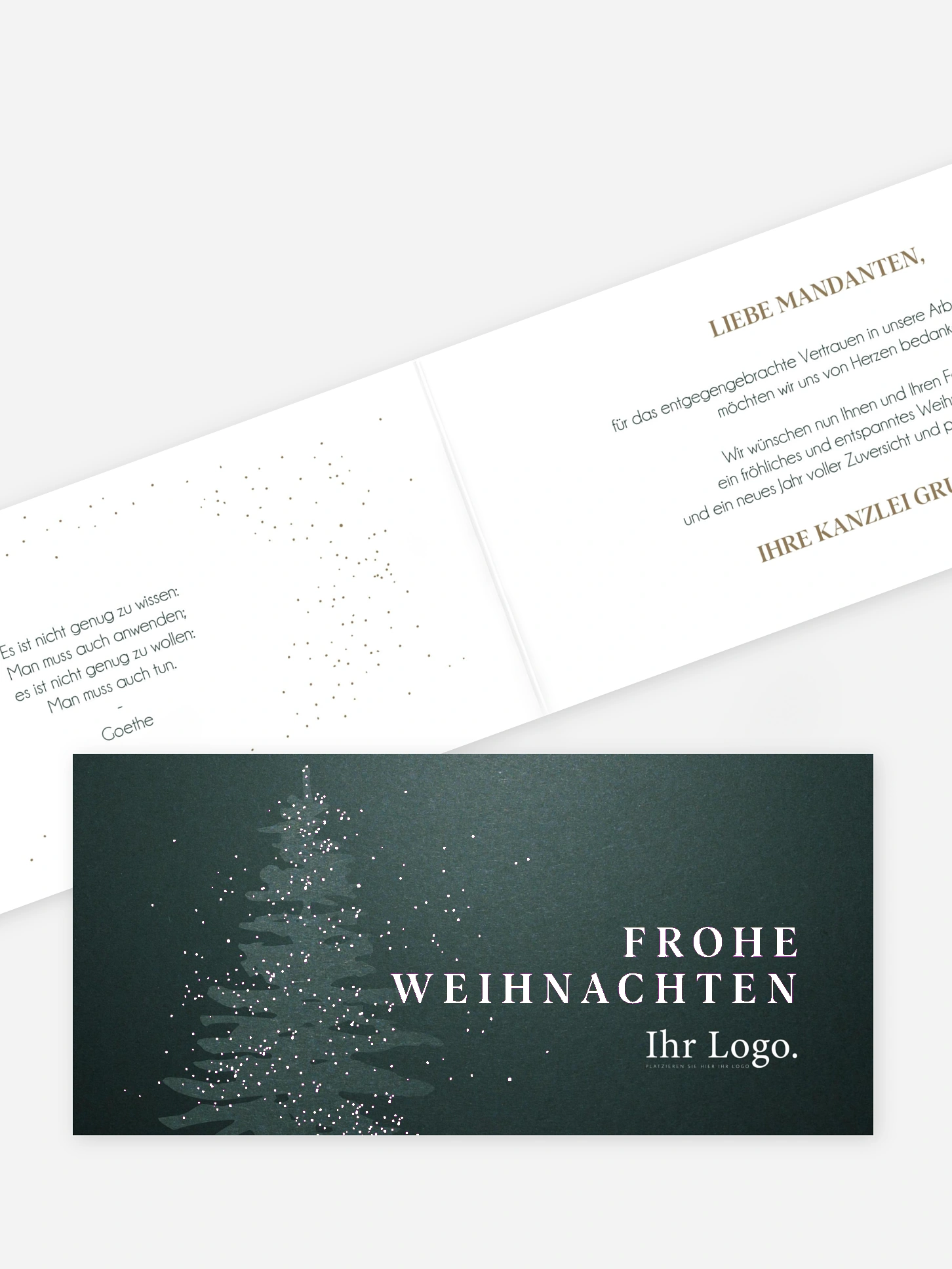 Geschäftliche Weihnachtskarte Classy Tree