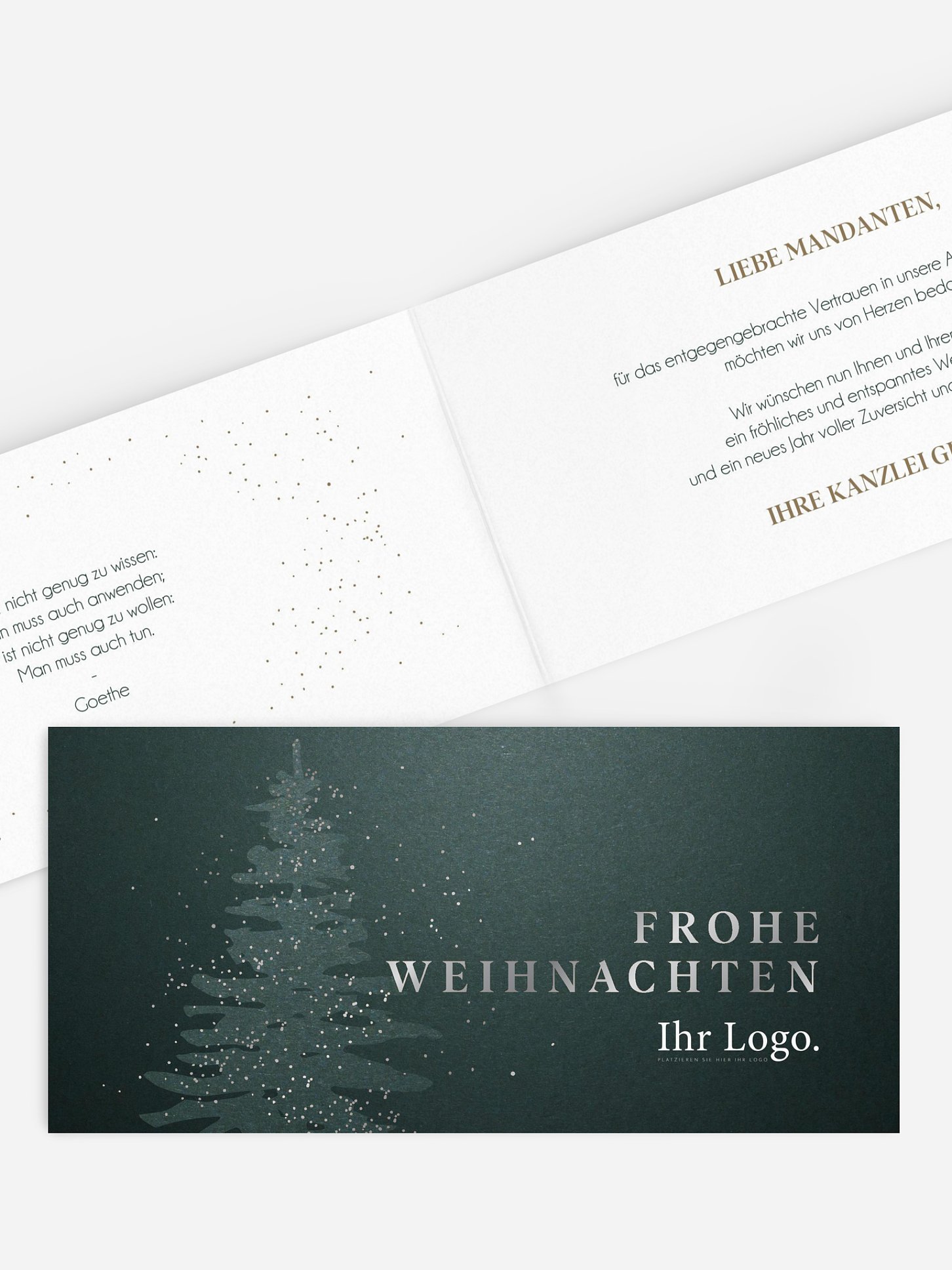 Geschäftliche Weihnachtskarte Classy Tree