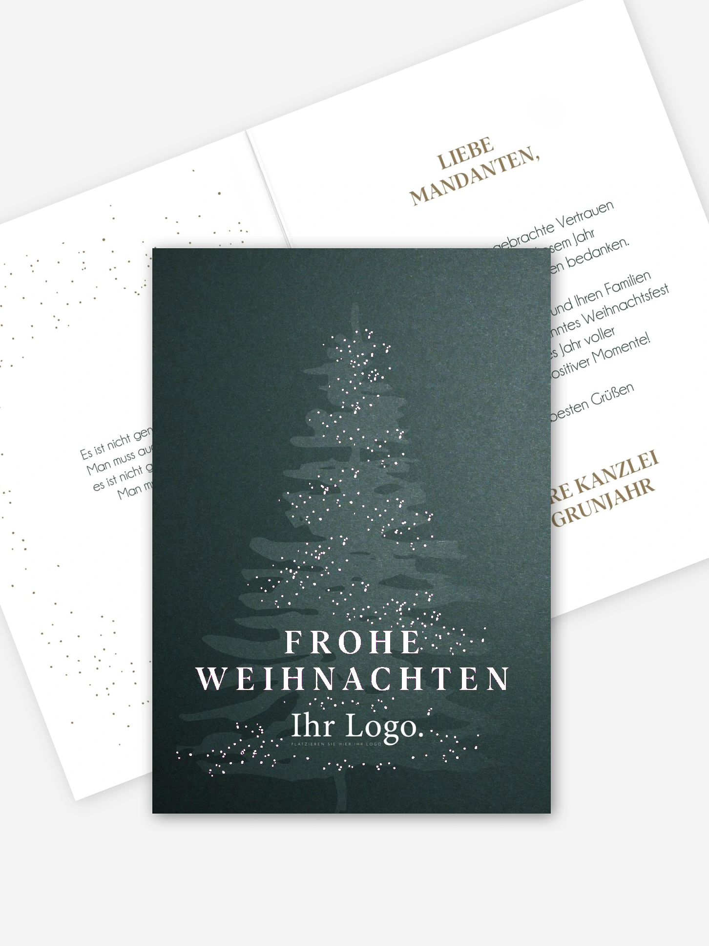 Geschäftliche Weihnachtskarte Classy Tree