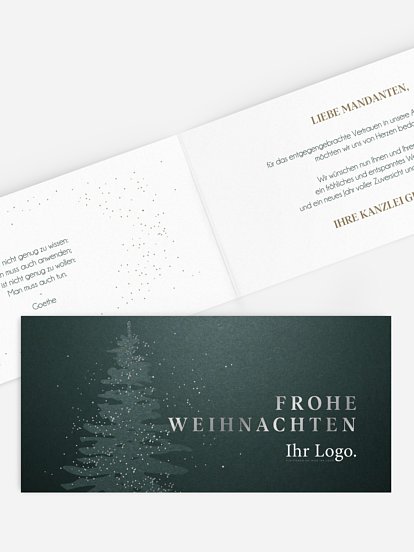 Geschäftliche Weihnachtskarte Classy Tree